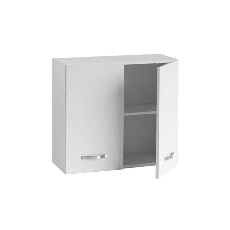 Élément mural modulable pour cuisine Frêne Blanc 2 portes 80x32xH 72 cm