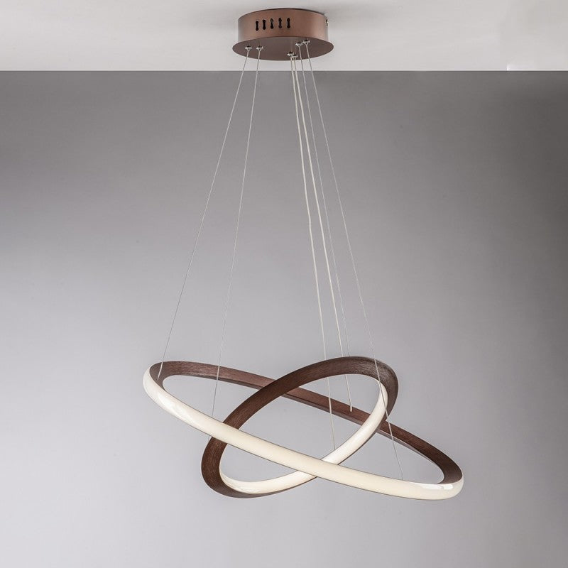 Lustre moderne et aluminium Marron LED intégrée 60x40x h150 cm