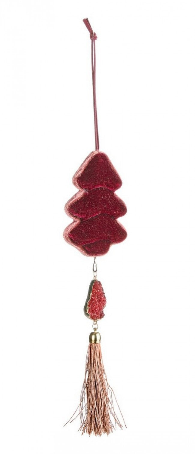 6x Pendentif de vacances en pin rouge
