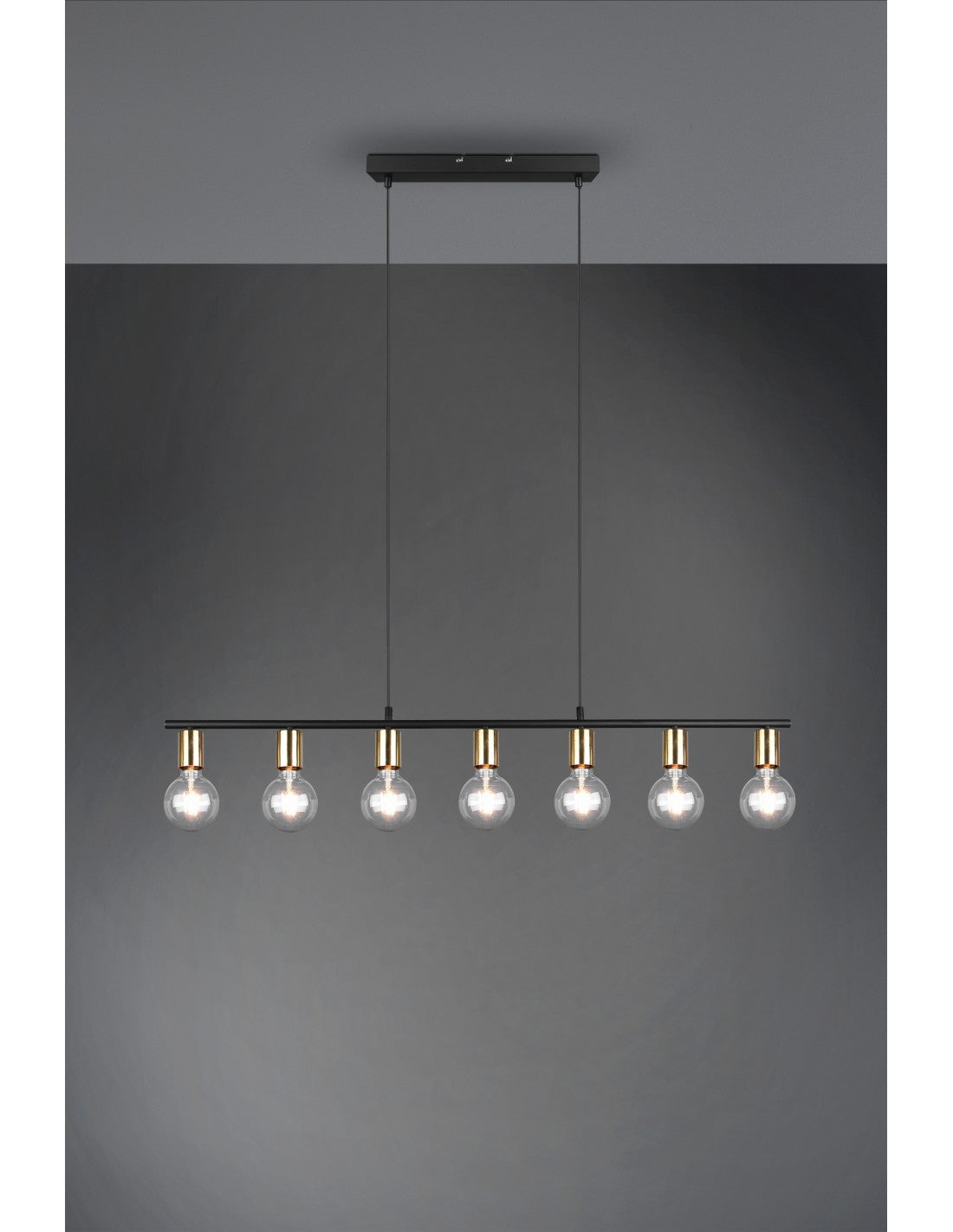 Suspension 7xE27 Vannes Laiton L110 cm Trio Lighting