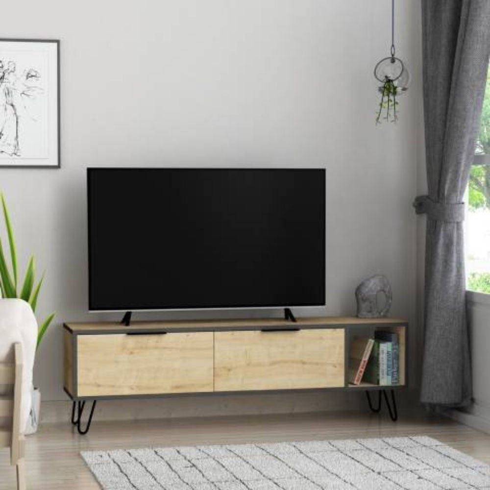 Meuble TV Furoki couleur chêne 150x50