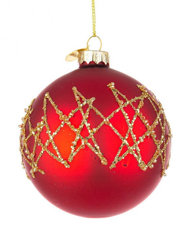 12x Sphère Vt Embellish Rouge D80