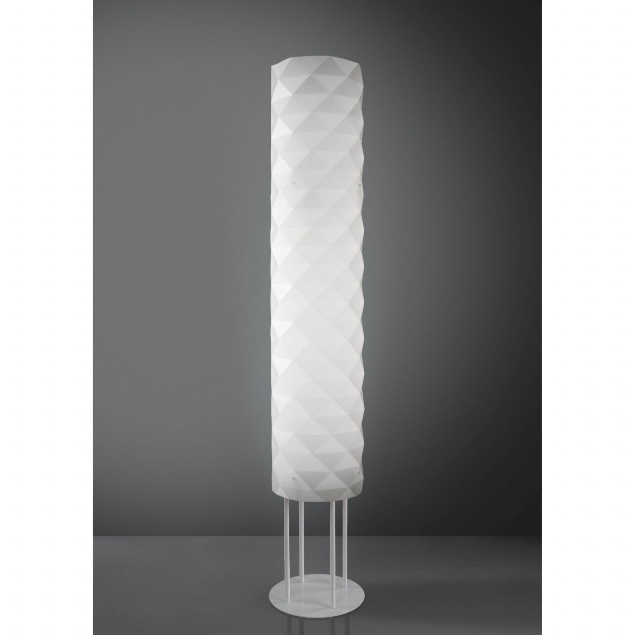 Lampadaire Base Blanche en Métal 27 x 155h