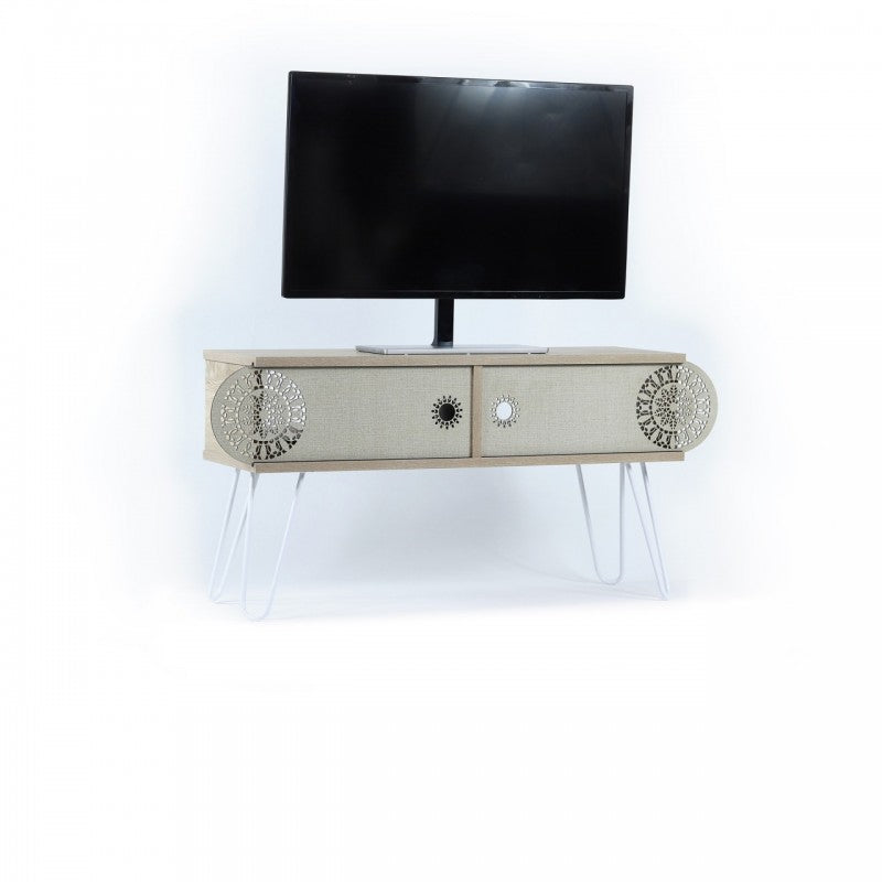 Meuble TV rétro meuble de salon 106x30x48 cm