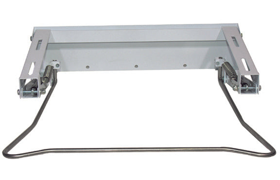 Supports mobiles à gaz blancs avec supports chromés