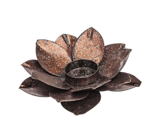 6x Bougie Fleur Dustin Marron S