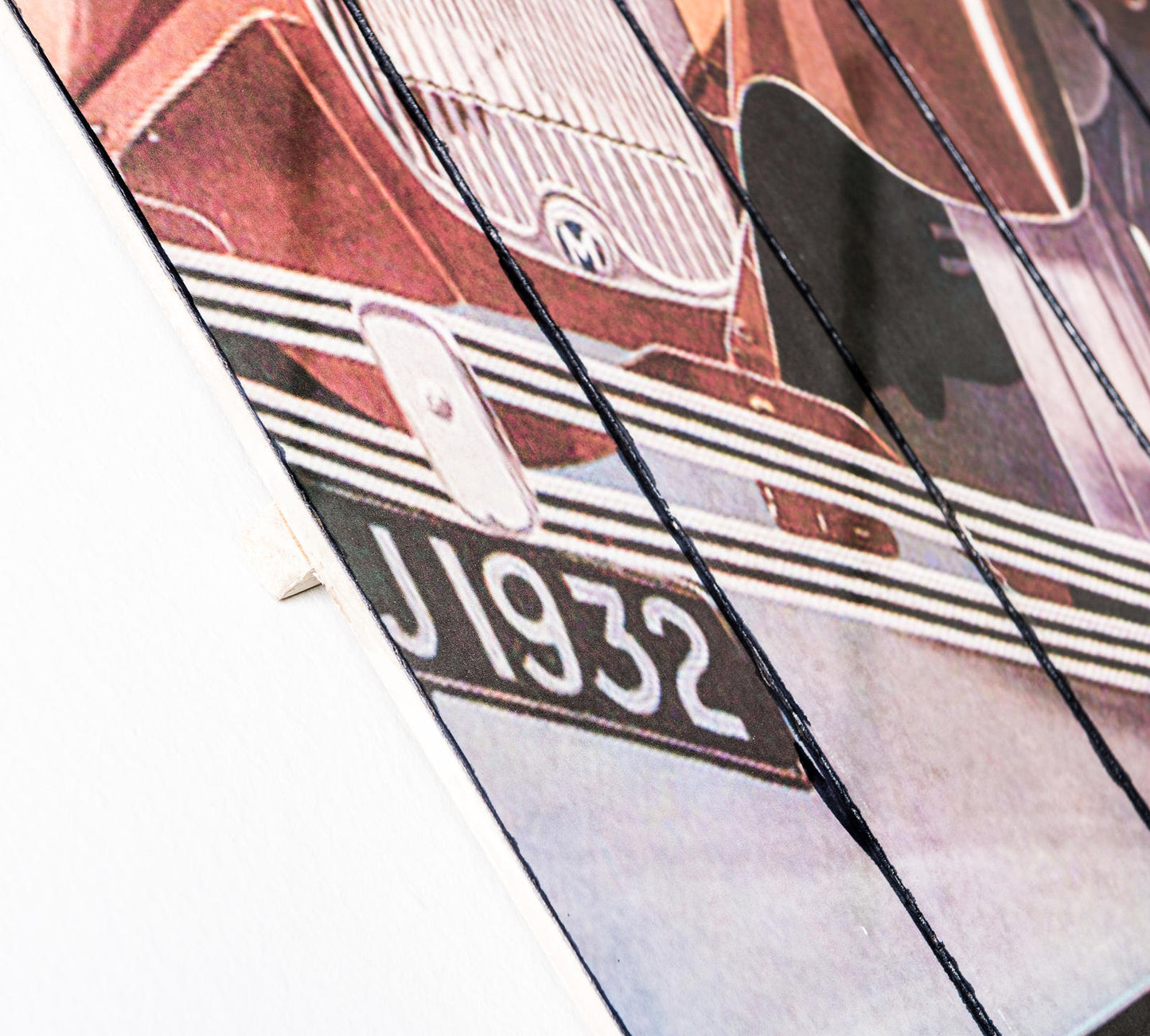 Impression sur bois avec toile multicolore 60x100 cm