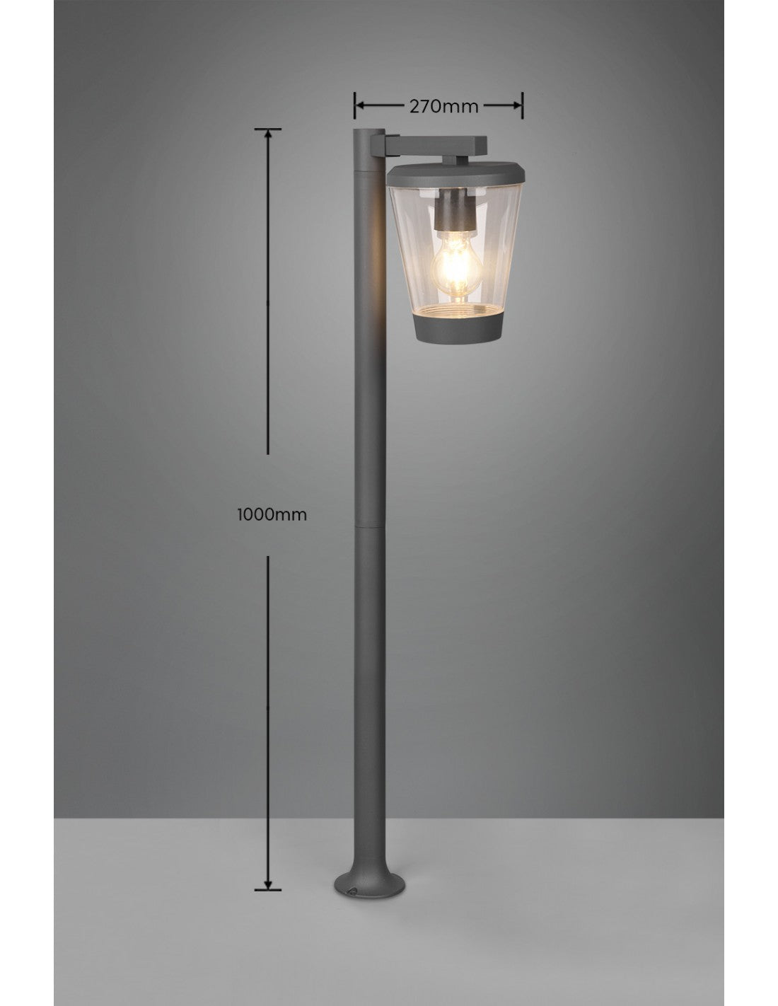 Lanterne d'Extérieur Poteau Cavado Vintage Aluminium Anthracite IP44 Trio Éclairage