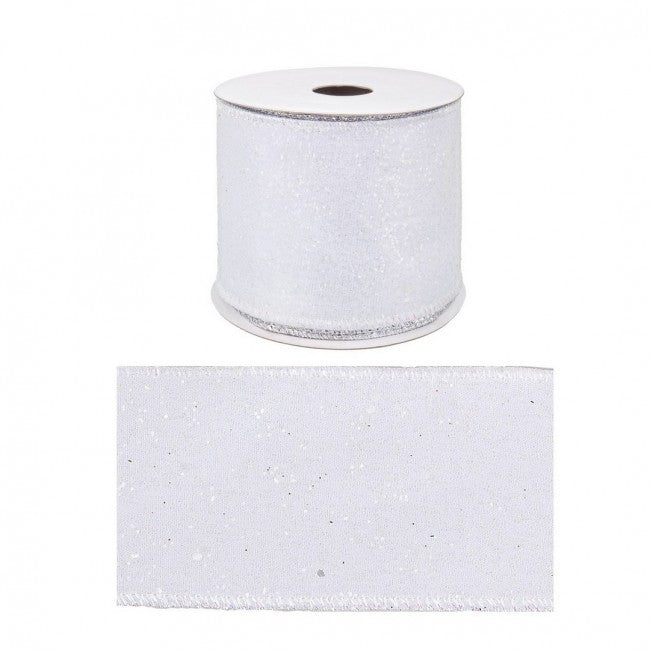 12x Lux Ruban Pailleté Blanc 4M Display12