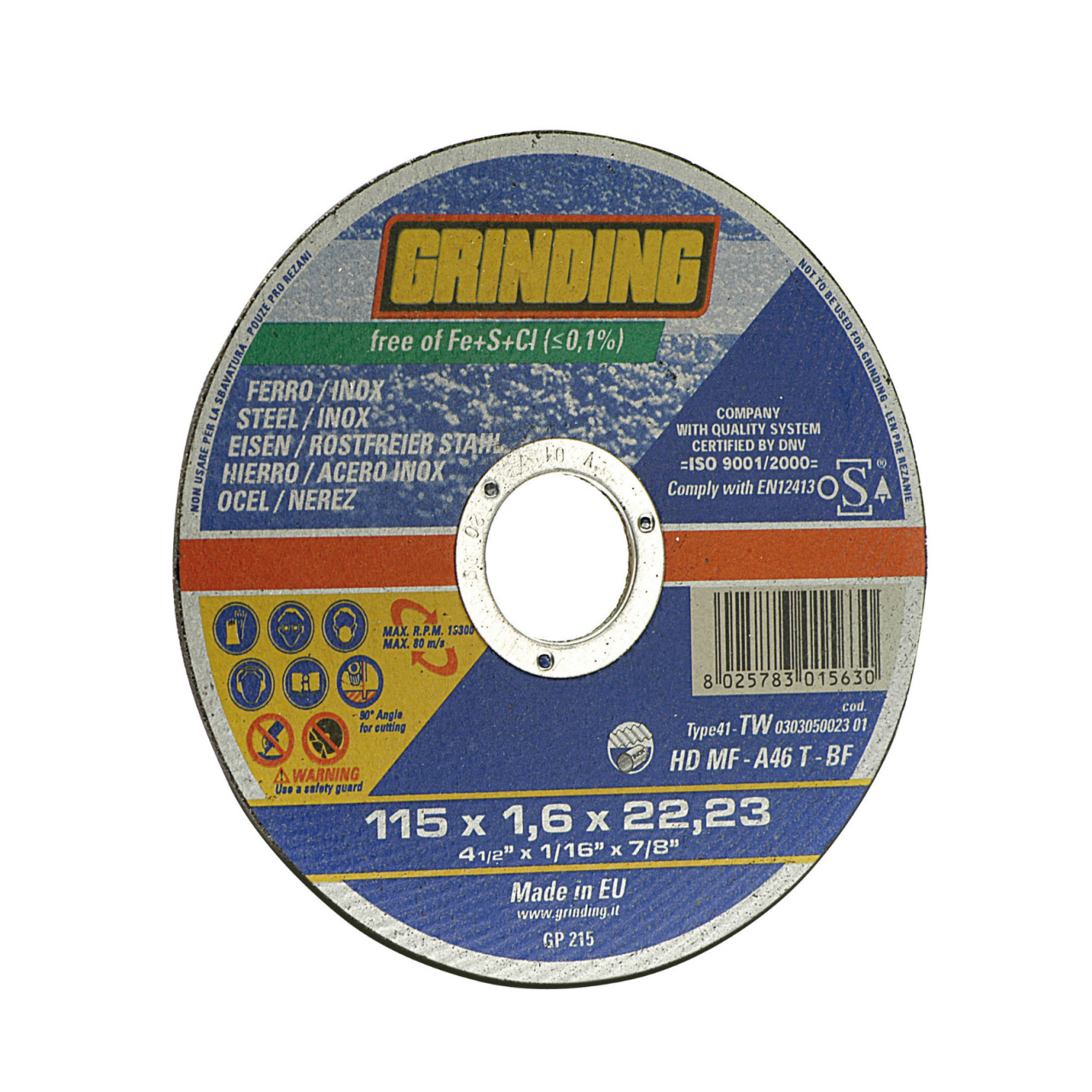 Mini disques pour fer à meuler 120 115 X 1,6