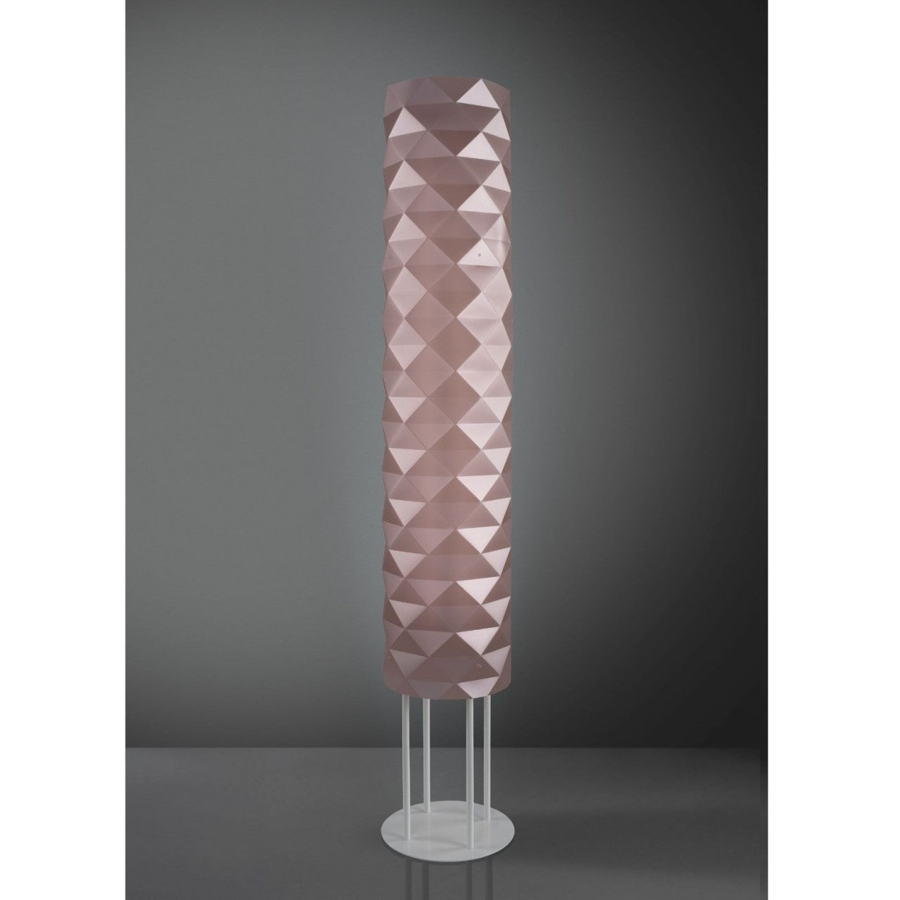 Lampadaire base en métal rose mont en métal Cm. 27 x 155h