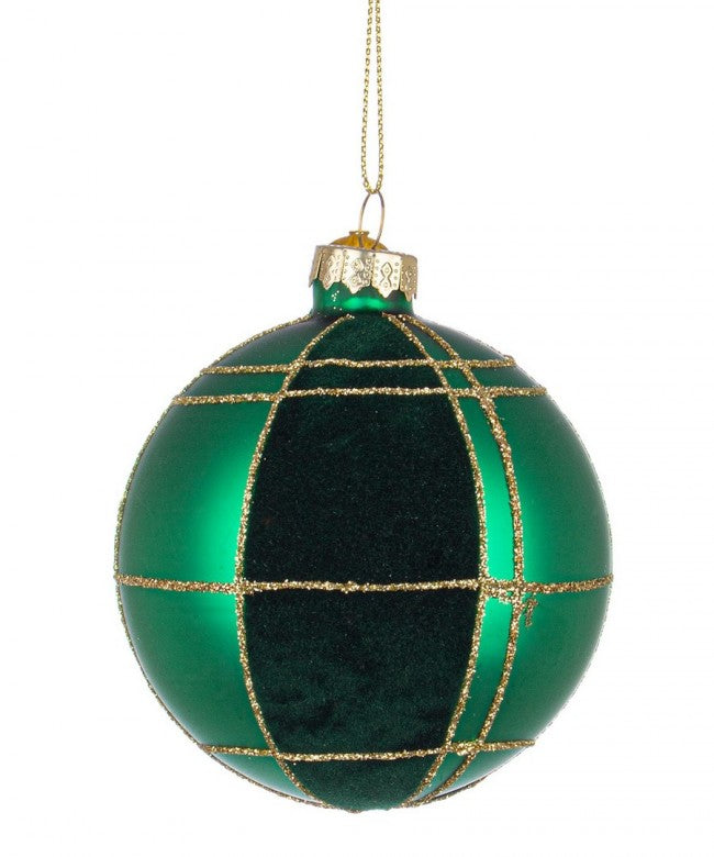 12x Sphère Vt Velouté Vert D80