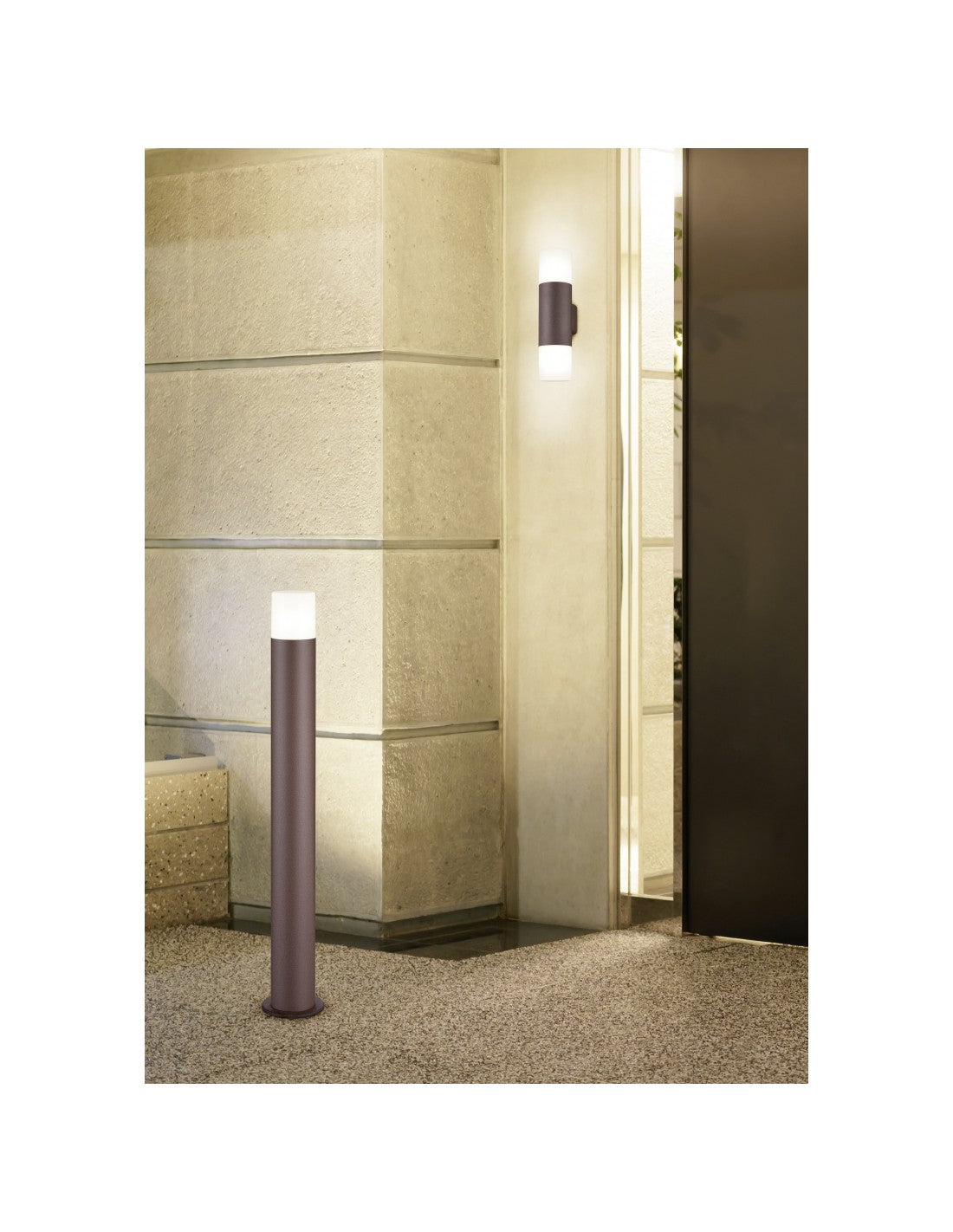 Poteau extérieur Hoosic 1xE27 Rouille H80 cm IP44 Trio Lighting
