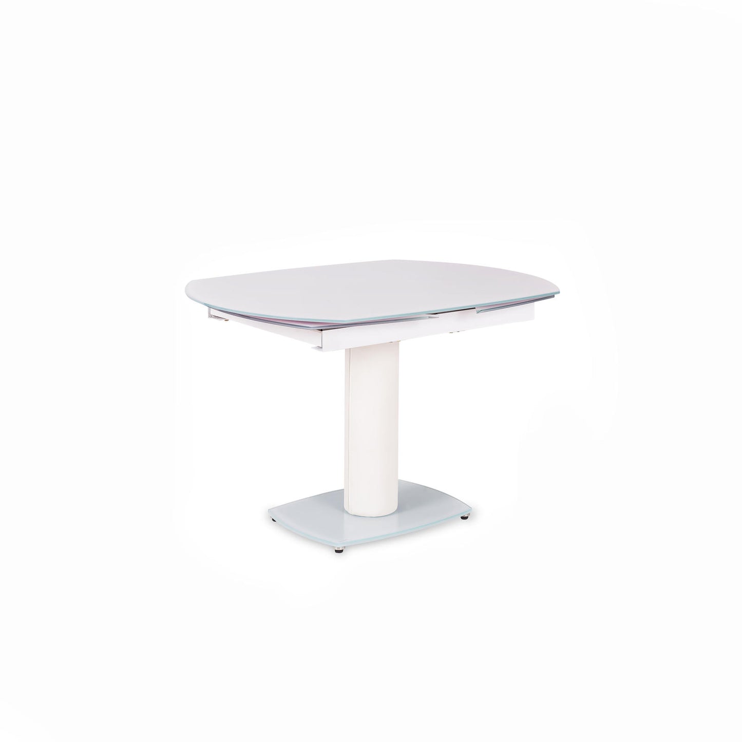 Table extensible blanche 90 cm x 120-180 cm H. 76 cm