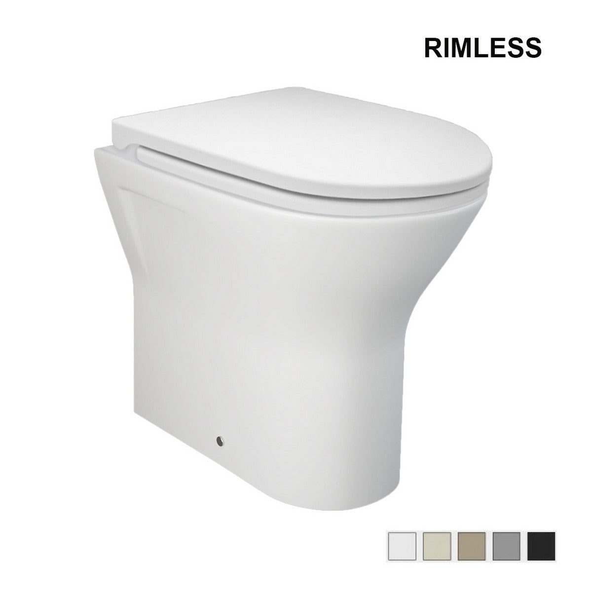 Vase dos au mur sans bords - Blanc mat