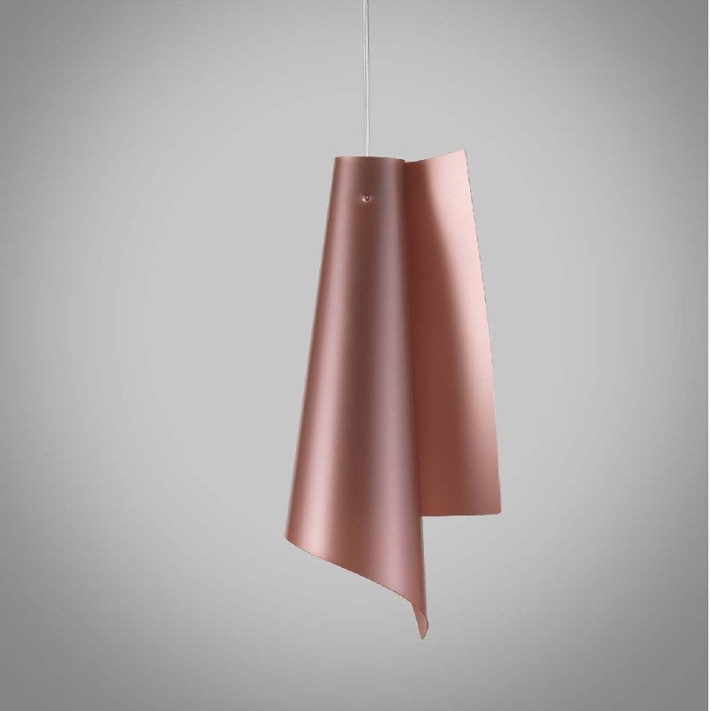 Lustre à suspension en Polilux VELA Cuivre diamètre 19 x h49 cm