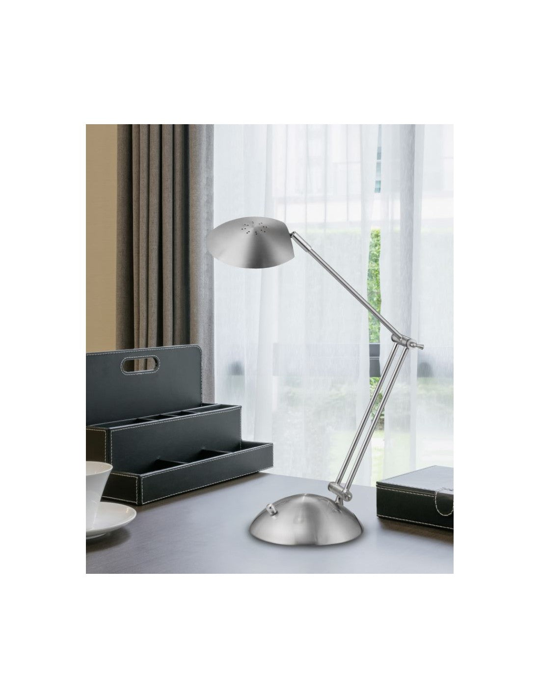 Lampe de Bureau LED Nickel Calcio Trio Lighting