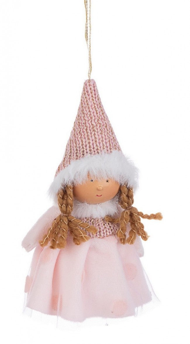 12x Pendentif Ange Rose Millard H14