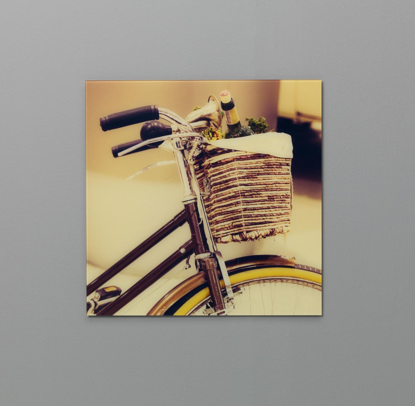 Impression sur verre 70x70 cm avec toile multicolore