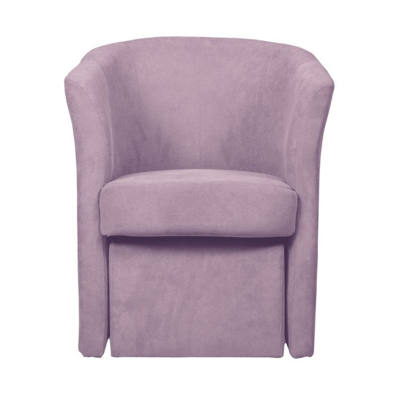 Fauteuil en tissu avec pouf amovible DJERBA Rose Antique 63,5x 62,5x h76 cm