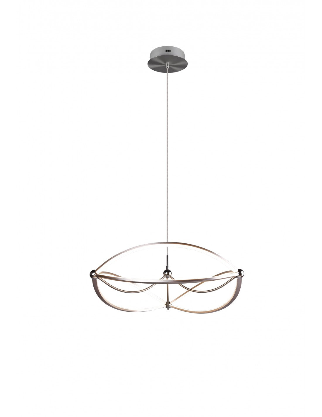 Suspension Moerna Led 42 w Charivari Ellissi Nickel Trio Éclairage