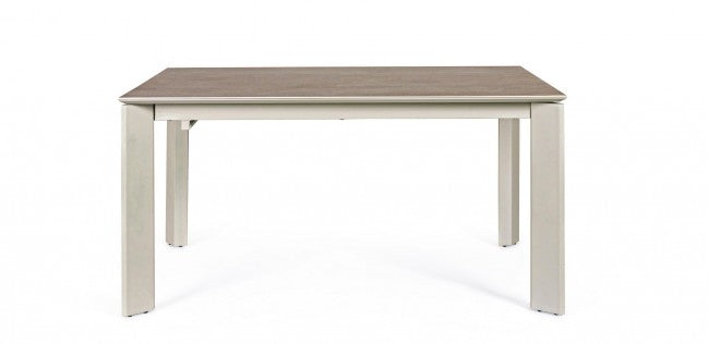 Table extensible gris et tourterelle