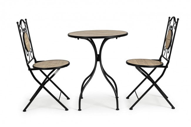 Ensemble de 3 tables pliantes et 2 chaises Kansas