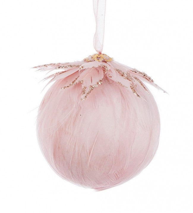 6x Karol Sphère Plumes Roses D70