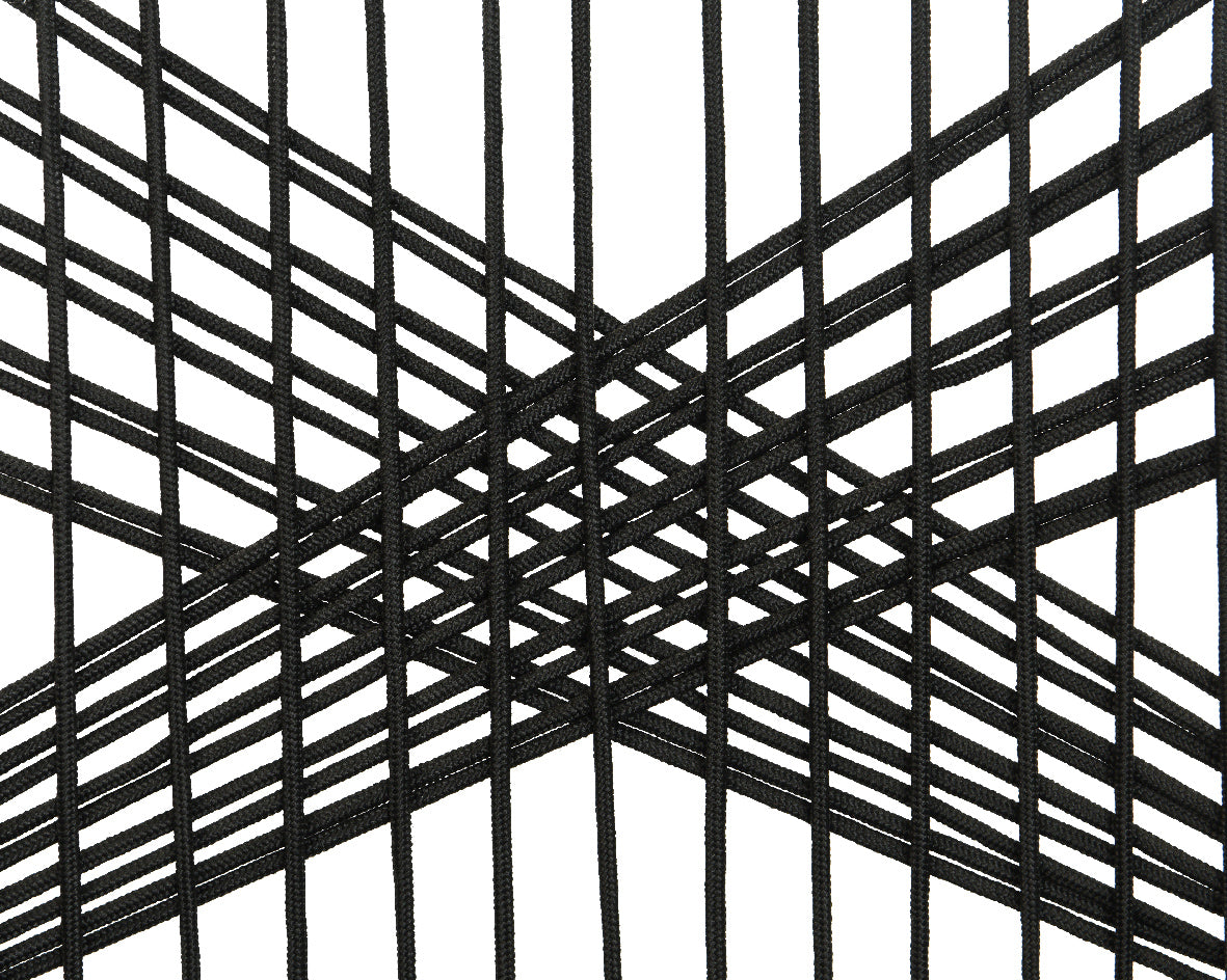 Chaise empilable grise Siviglia en PP avec corde pour extérieur avec coussin