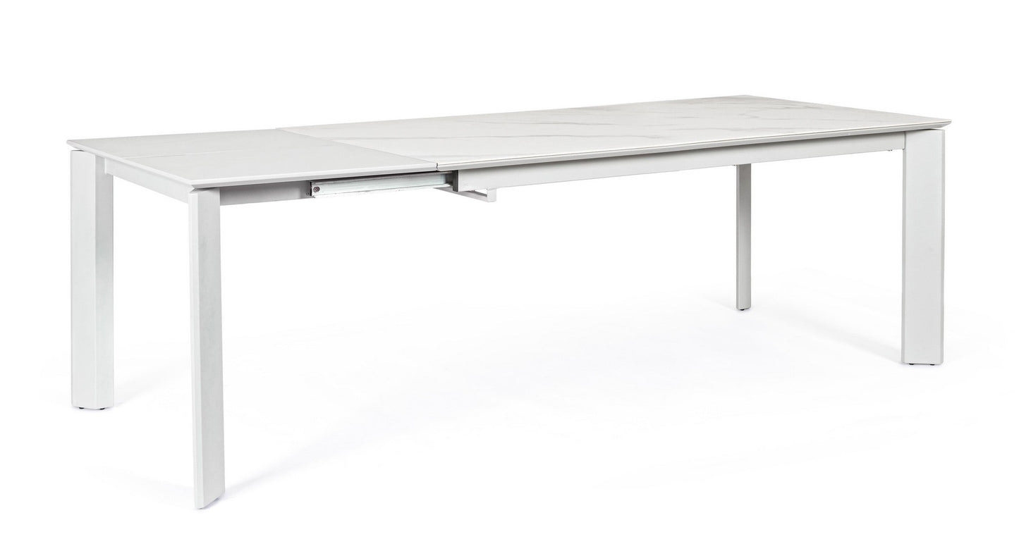 Table extensible Briva blanc gris