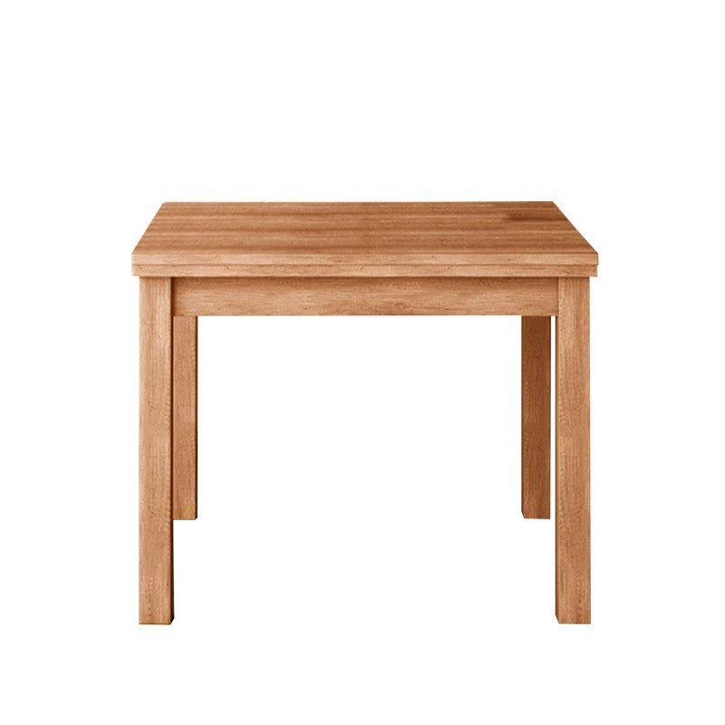 Table à manger Country en noyer avec ouverture livre en bois mélaminé 90x90-180 cm