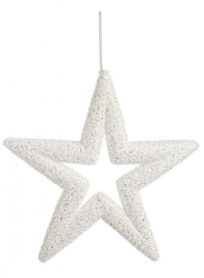 12x Pendentif Étoile Angélique Blanche L