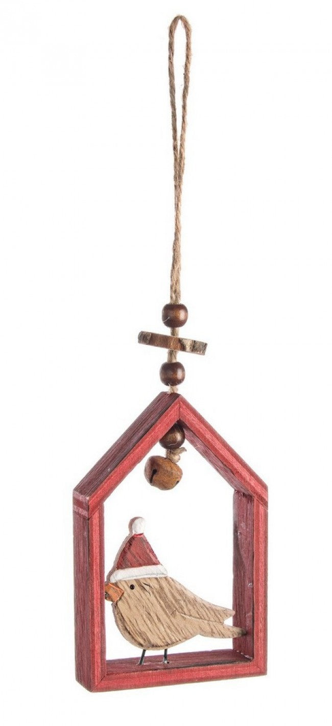 12x pendentif balançoire oiseau père Noël