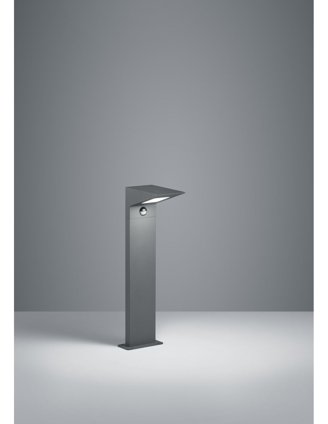 Borne extérieure en aluminium anthracite IP54 LED avec capteur de mouvement d'éclairage Nelson Trio