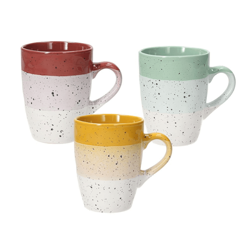Set de 6 Mugs 260 cc Layers Grès Multicolore