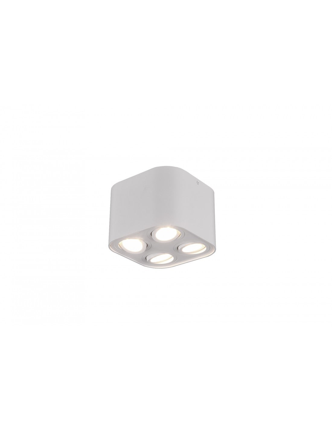 Plafonnier Cubo 4 Spots GU10 Orientables Cookie Blanc Trio Lighting