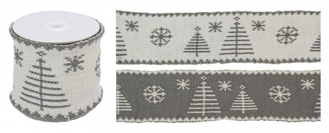 6x ruban double face en pin gris