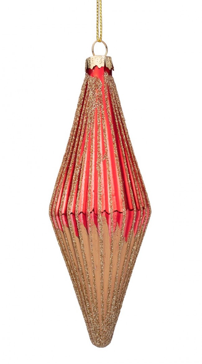 12x Pendentif Pointu Vt Modish Rouge