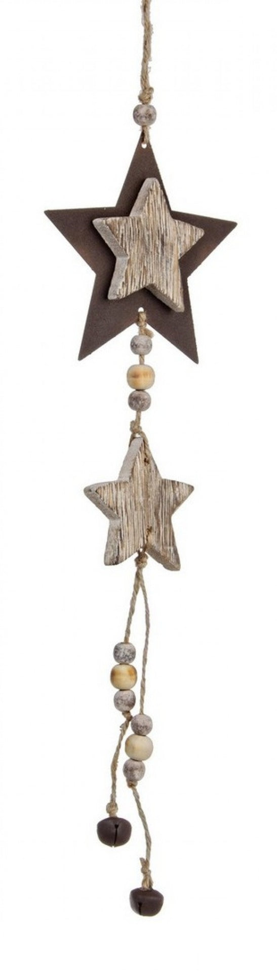 12x Pendentif double rouillé Country Star