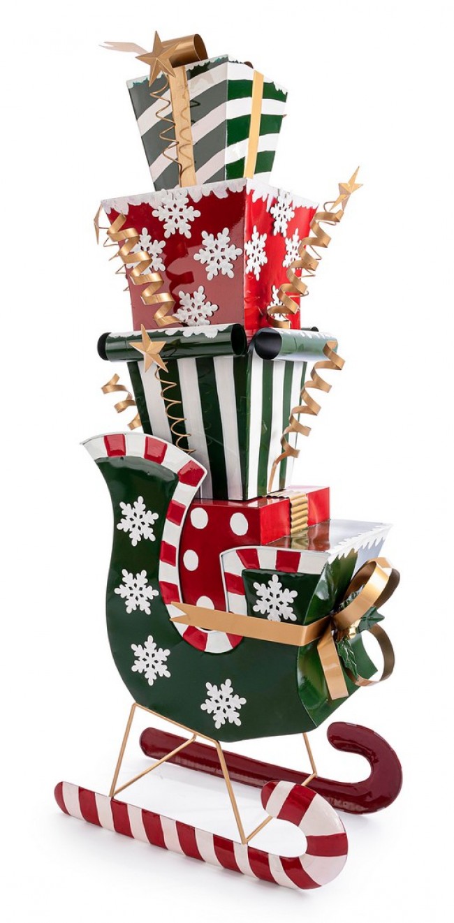 Décor Traîneau Astra C-Gifts Rouge