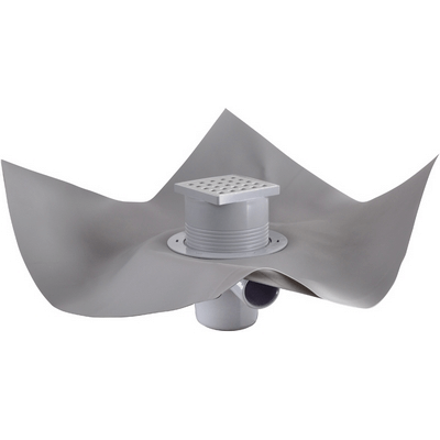 Ensemble de douche au sol "Gully Q" avec grille et drap à thé