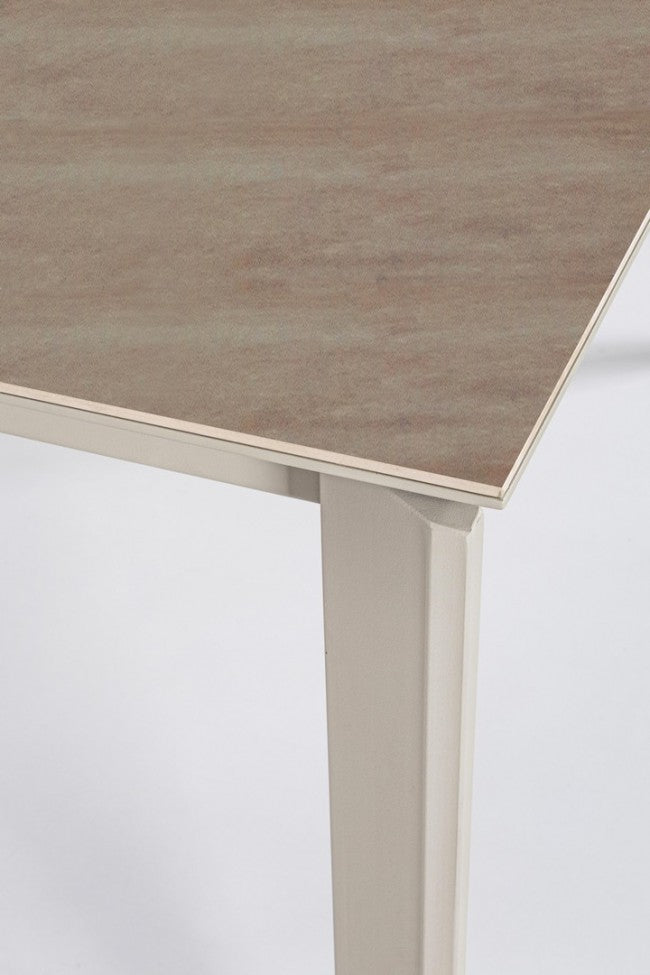 Table extensible gris et tourterelle