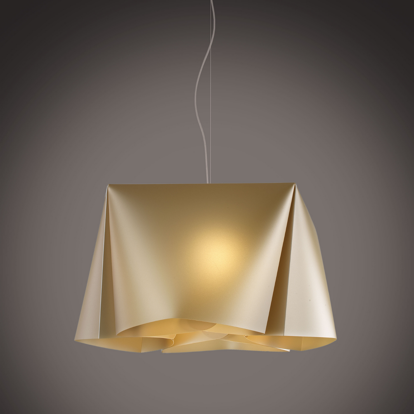 Nouvelle Suspension Or en Métal Chromé Cm. 45x21h