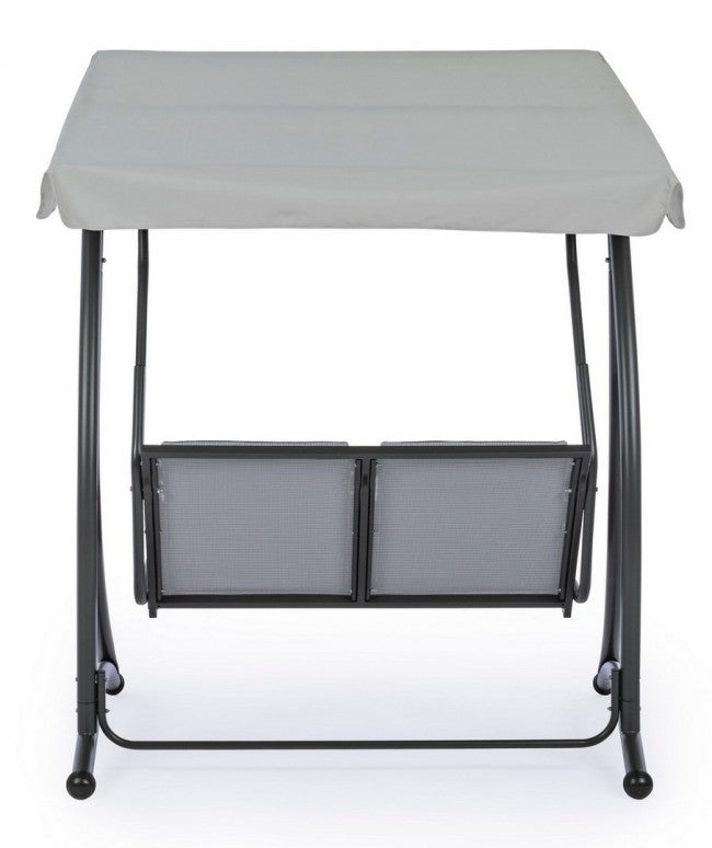 Balançoire deux places en acier Anthracite GRELY 145x120x h185 cm