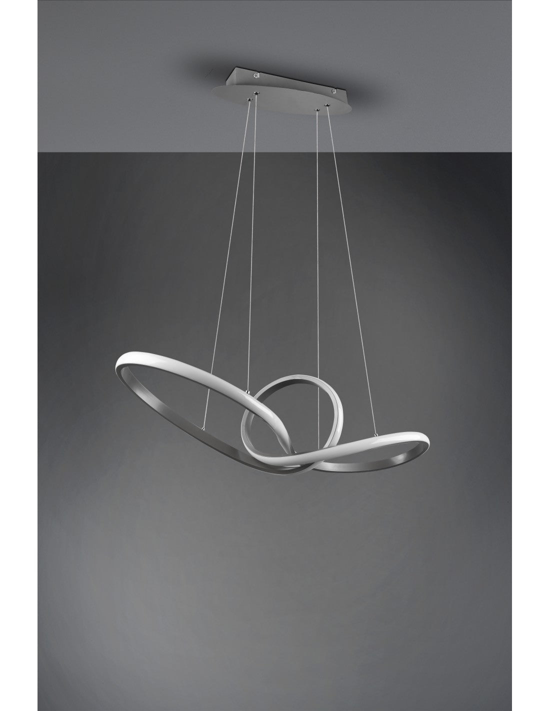 Sansa Suspension Led 28w Dimmable Nickel L80 cm Trio Lighting