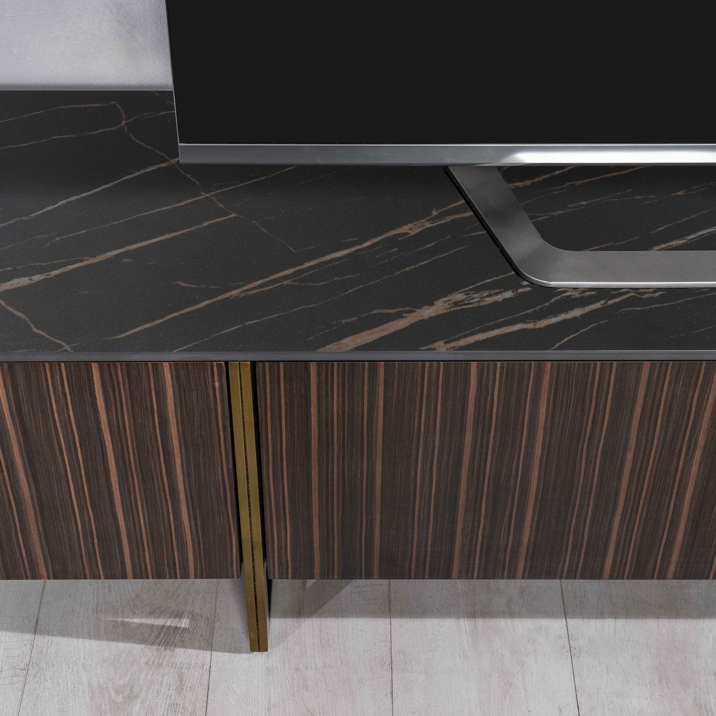 Meuble TV noir-ébène 400 cm x 1800 cm H. 450 cm
