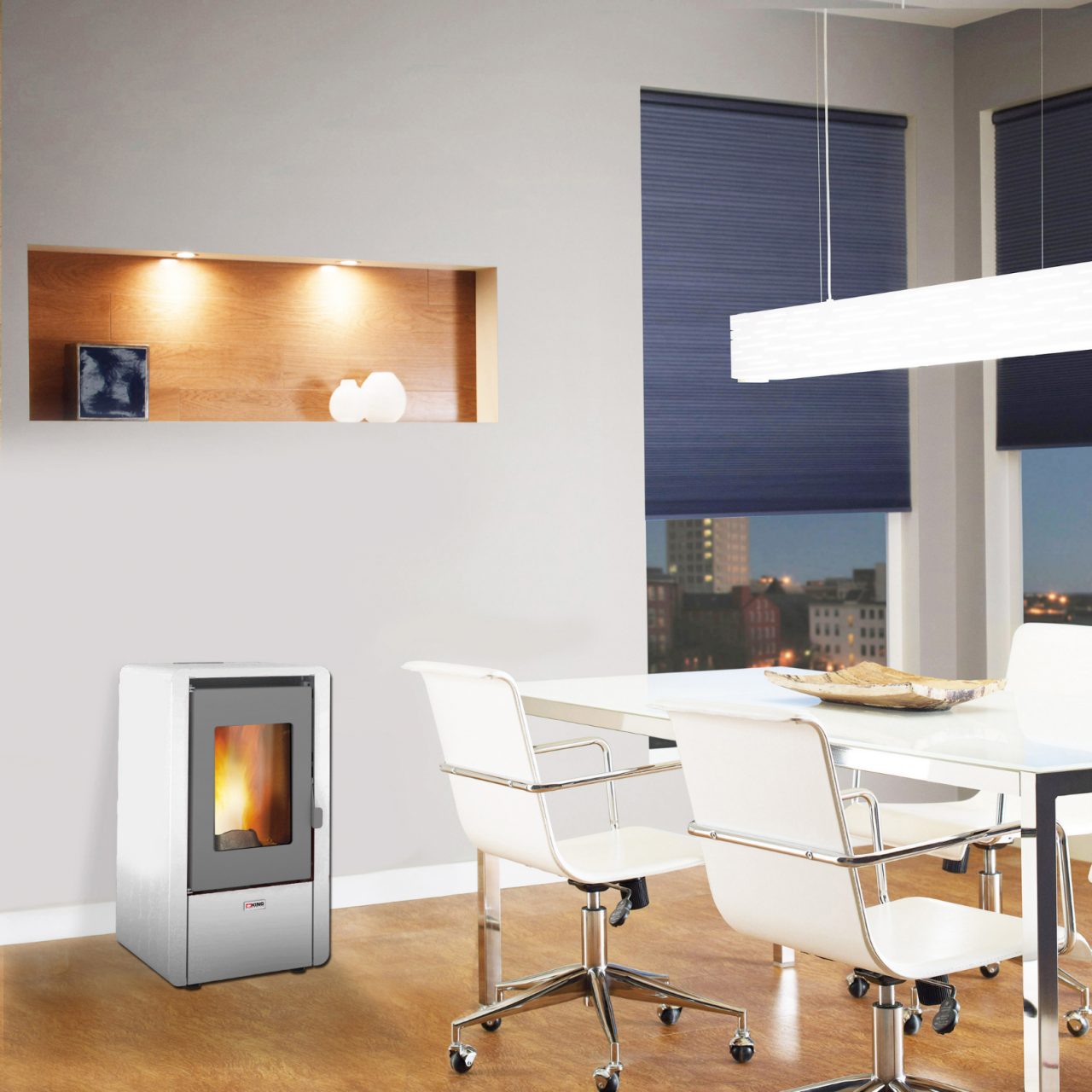 Poêle à pellets KW 5,8 KING 60 BLANC