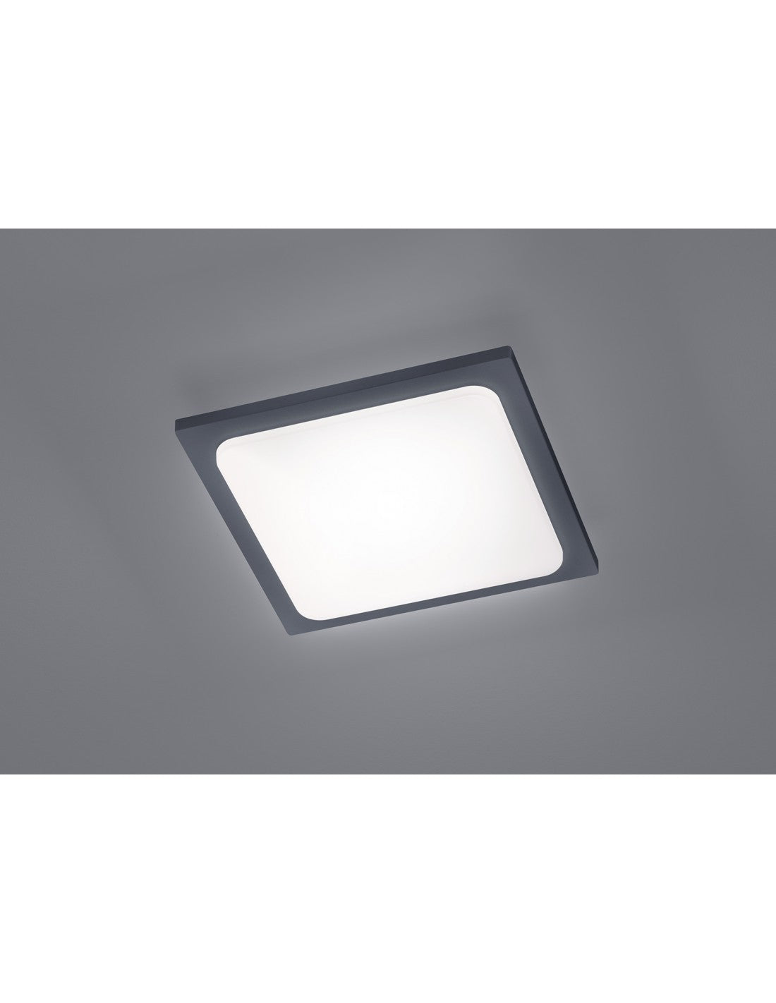Plafonnier extérieur carré Beam LED IP54 Anthracite 25x25 cm Trio Lighting
