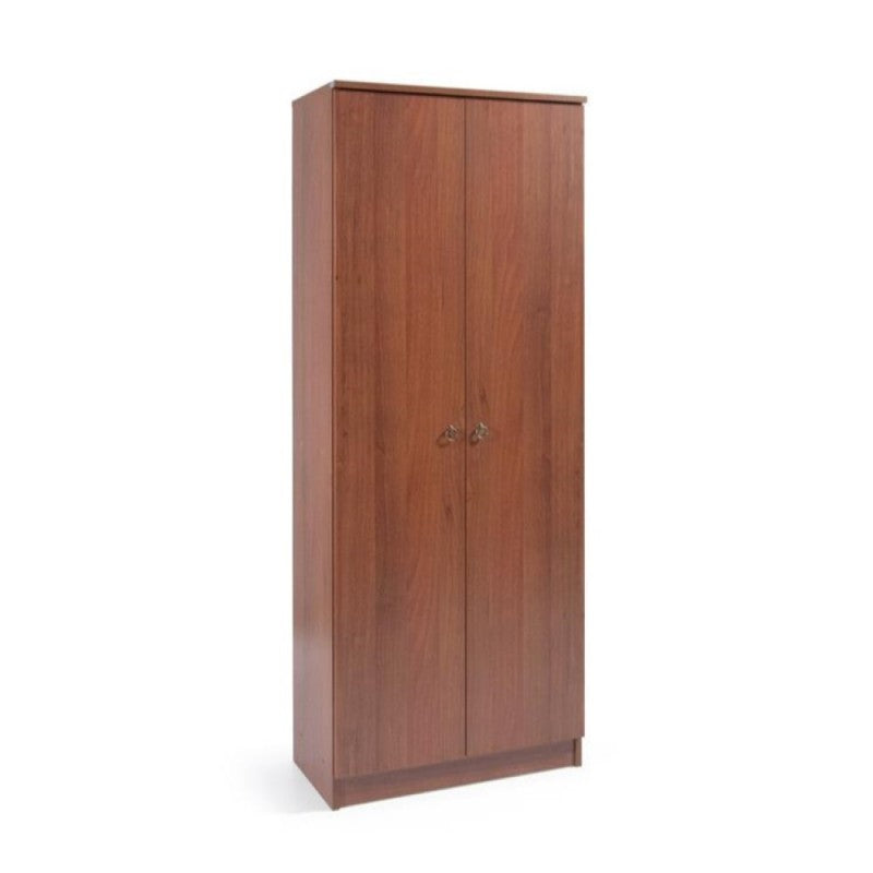 Meuble à chaussures polyvalent en bois mélaminé Noyer Antique 2 portes h182x71x38