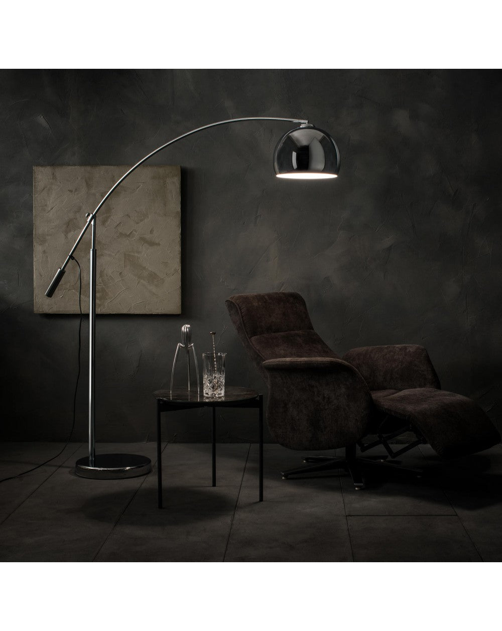 Lampadaire Manhattan en métal gris STS